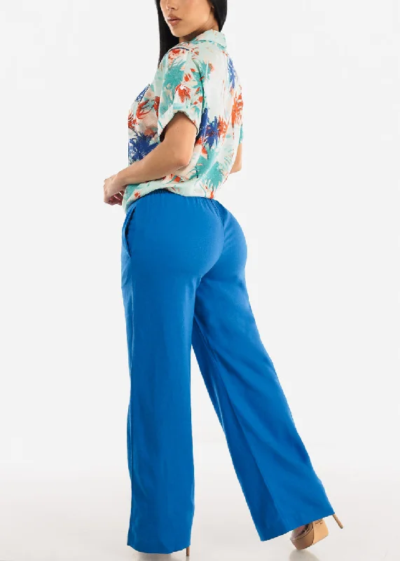 blue-linen-high-rise-spandex-waist-wide-leg-linen-pants-6811pycobalt