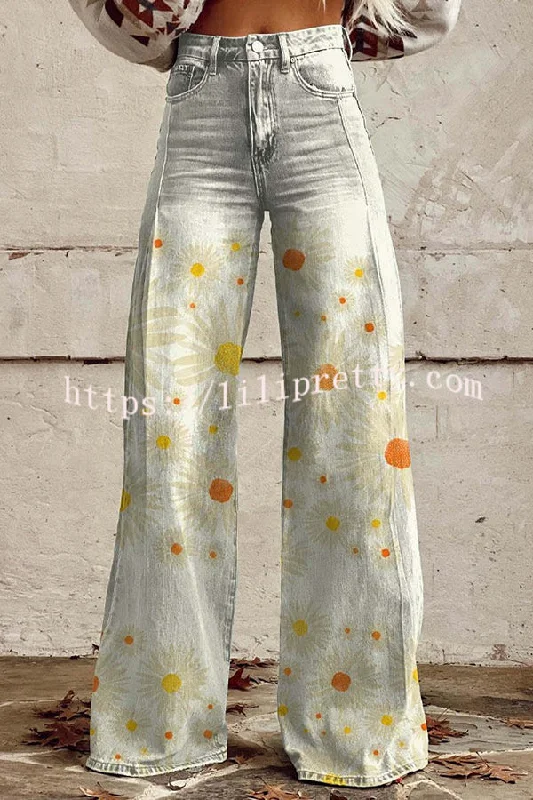 casual-floral-print-button-pocket-wide-leg-pants