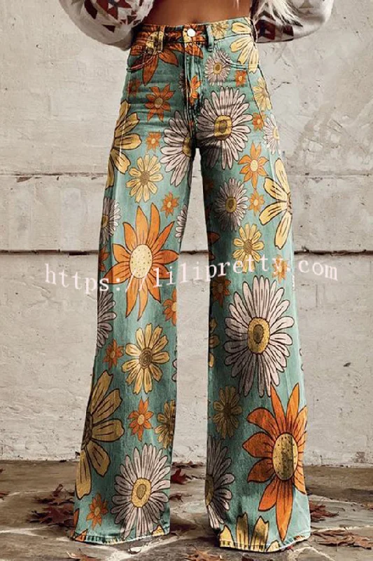 casual-floral-print-button-pocket-wide-leg-pants