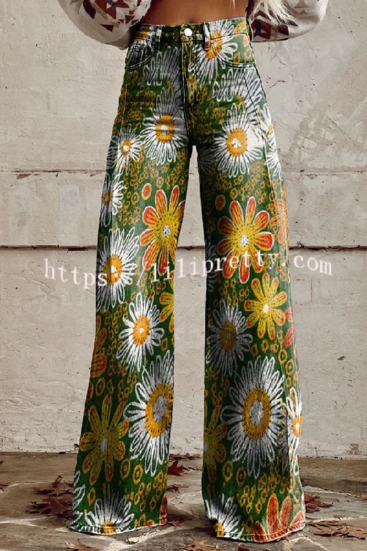 casual-floral-print-button-pocket-wide-leg-pants