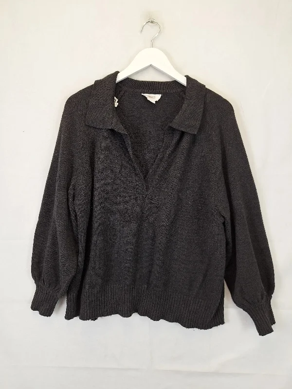 ceres-life-cozy-collared-pullover-jumper-size-s-b003-2342-gy