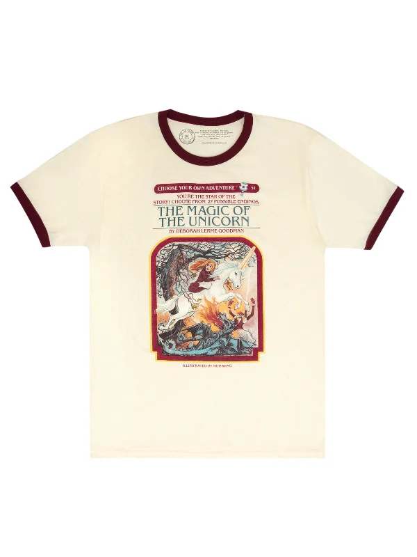 Choose Your Own Adventure: The Magic of the Unicorn Unisex Ringer T-Shirt