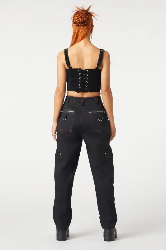 contrast-stitch-zipper-pant