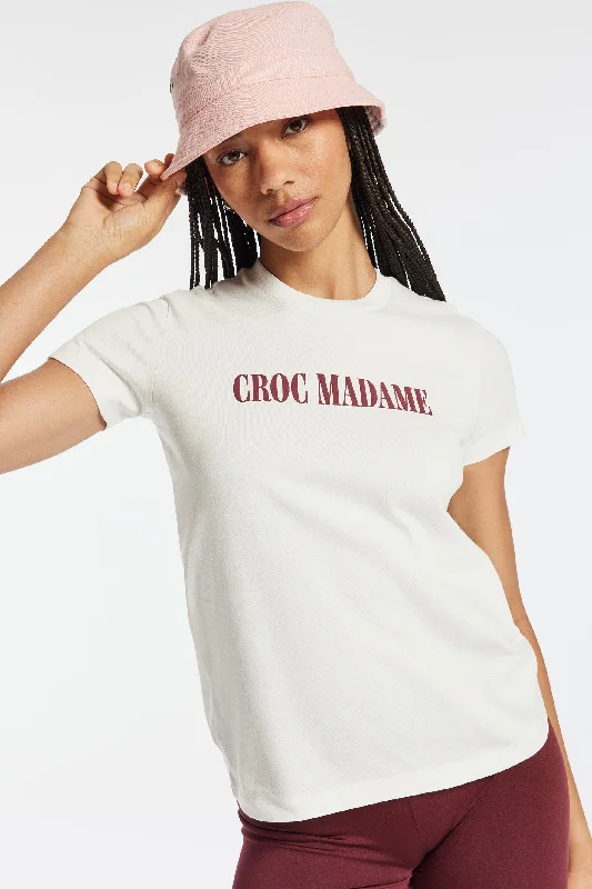 Croc Madame Graphic T-Shirt - Flour/zin