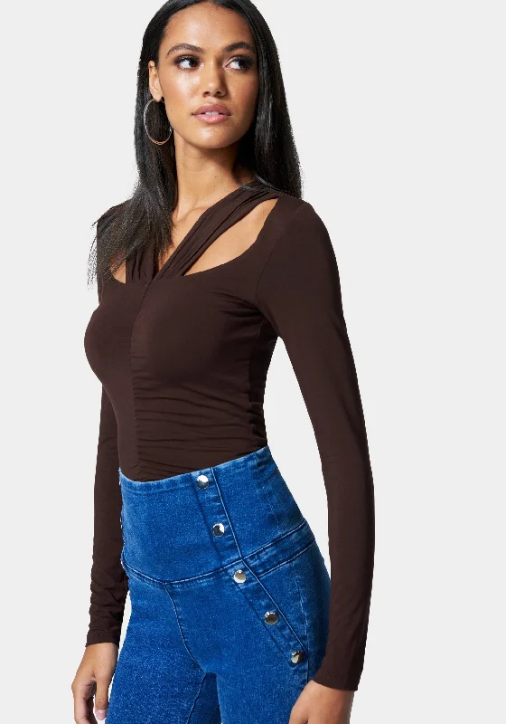 cut-out-ruched-top-coffee-bean