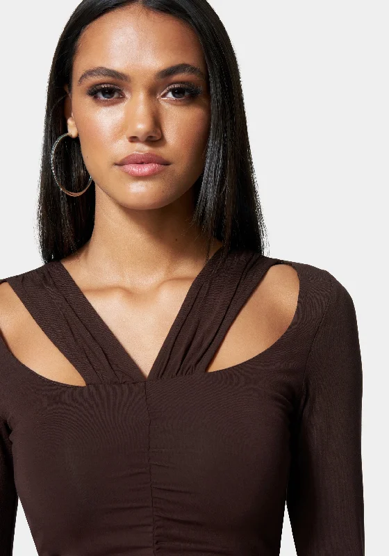 cut-out-ruched-top-coffee-bean