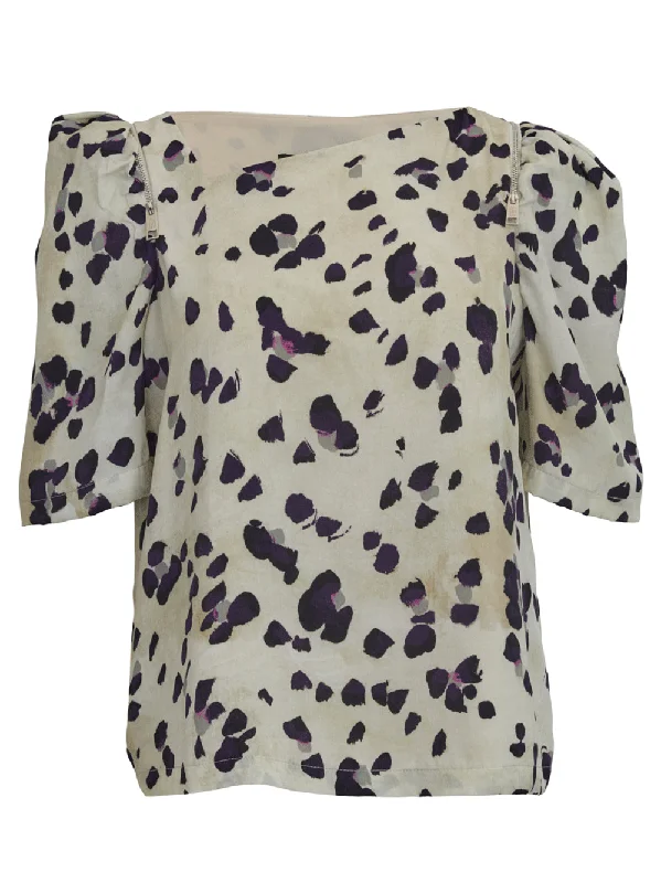 Printed Supple Satin Top