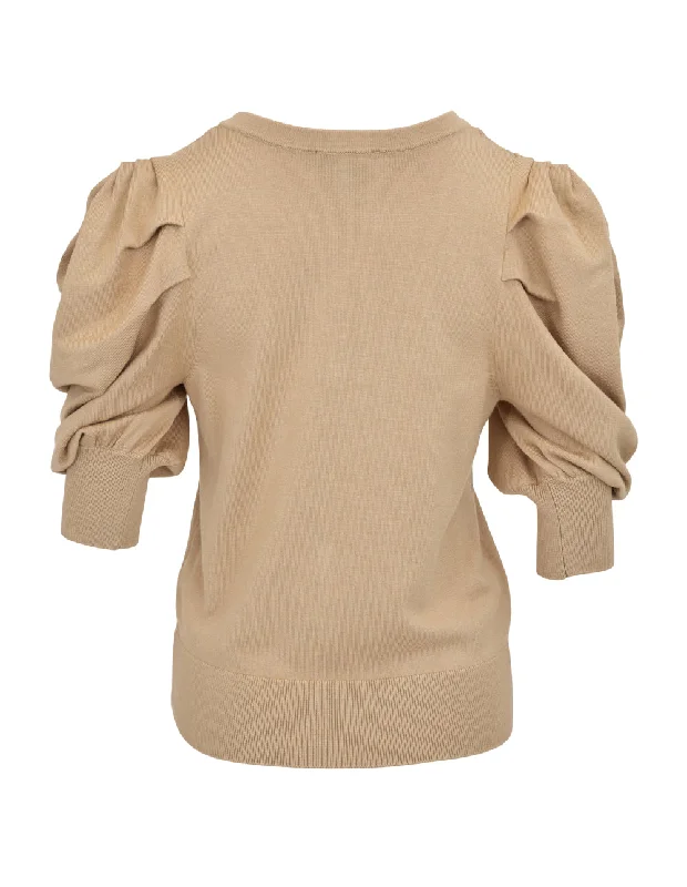 dkny-rayon-nylon-v-neck-puff-sleeve-sweater-sweaters-600045652brn