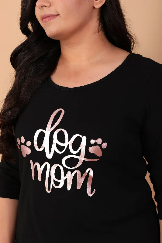 dog-mom-black-tshirt