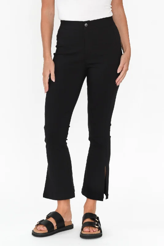 Edwina Black Spilt Leg Pants