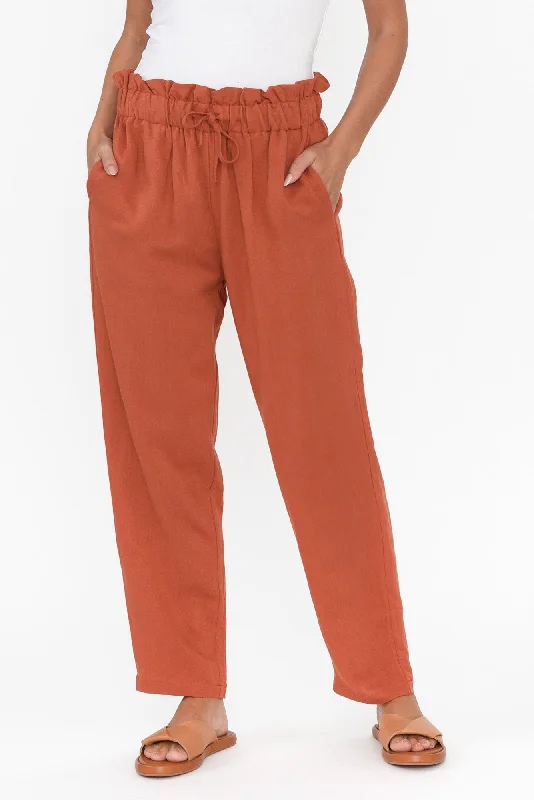 Emir Terracotta Drawstring Pants