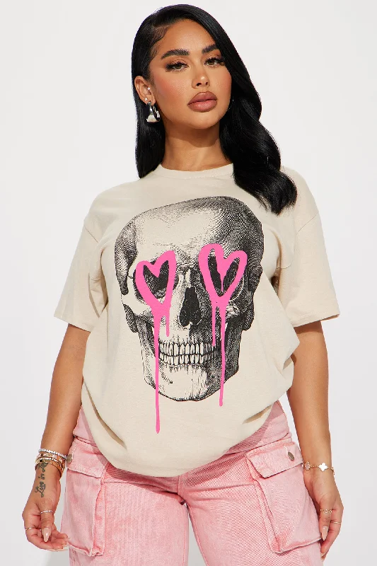 Eternal Love Skull Tshirt - Sand