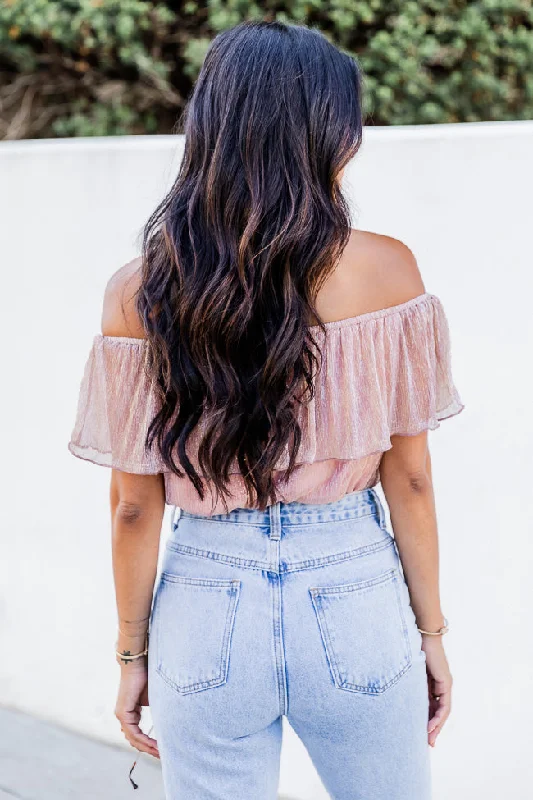 find-a-new-path-rose-gold-shimmer-off-the-shoulder-bodysuit