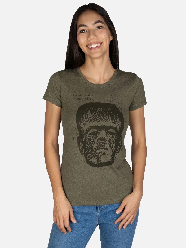 frankenstein-penguin-horror-womens-crew-t-shirt