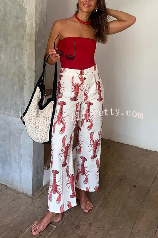 fun-vacation-lobster-print-high-rise-straight-pants