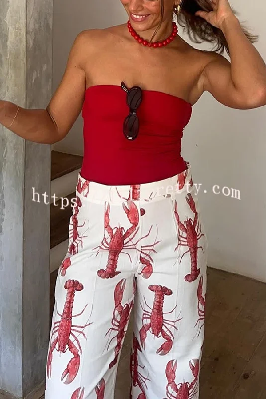 fun-vacation-lobster-print-high-rise-straight-pants