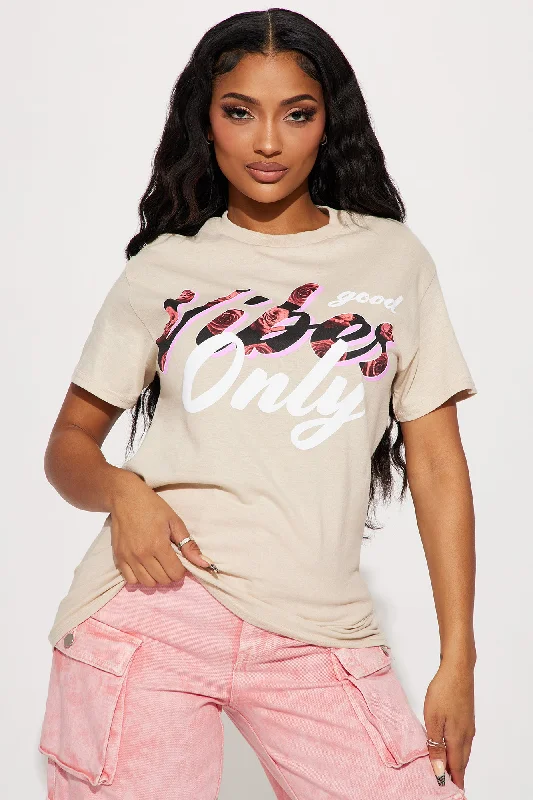 Good Vibes Only Graphic Tee - Sand