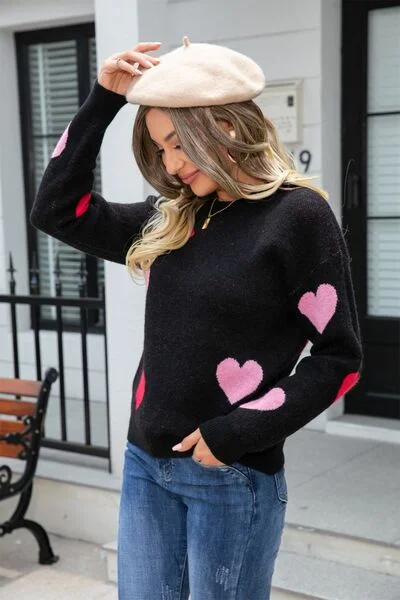 heart-round-neck-droppped-shoulder-sweater