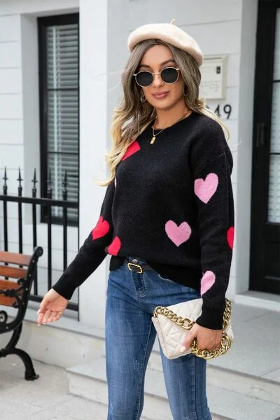 heart-round-neck-droppped-shoulder-sweater