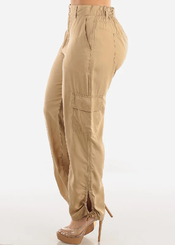 high-rise-spandex-waist-ruched-hem-khaki-cargo-pants-mv27147zkhaki