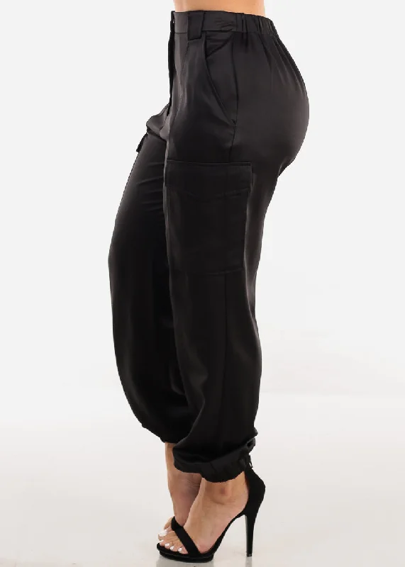 high-waist-black-satin-cargo-jogger-pants-bp05726blk