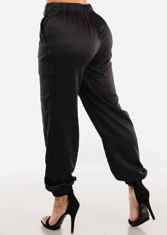 high-waist-black-satin-cargo-jogger-pants-bp05726blk