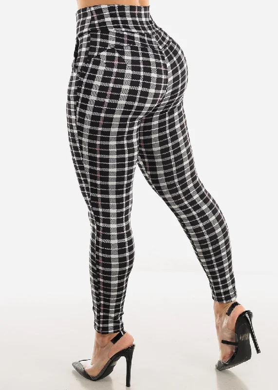 high-waist-butt-lift-black-plaid-skinny-pants-w-pockets-9trg142310blk