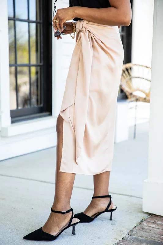 lets-stay-forever-taupe-satin-knot-detail-midi-skirt