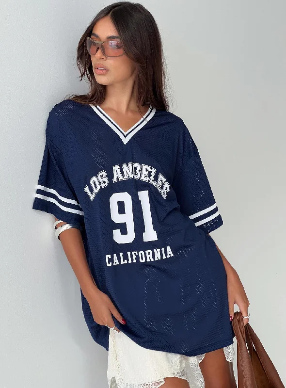 Michail Jersey Dress Navy