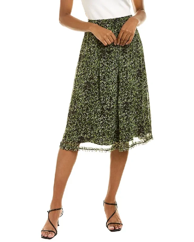 Mikael Aghal Ruffle Midi Skirt