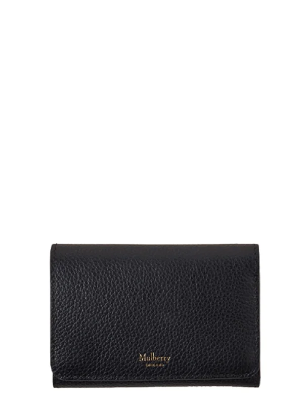 Continental Trifold Small Classic Grain (Black)