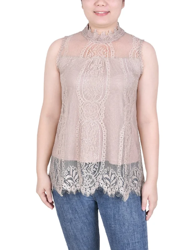 ny-collection-sleeveless-mock-neck-lace-top-petite