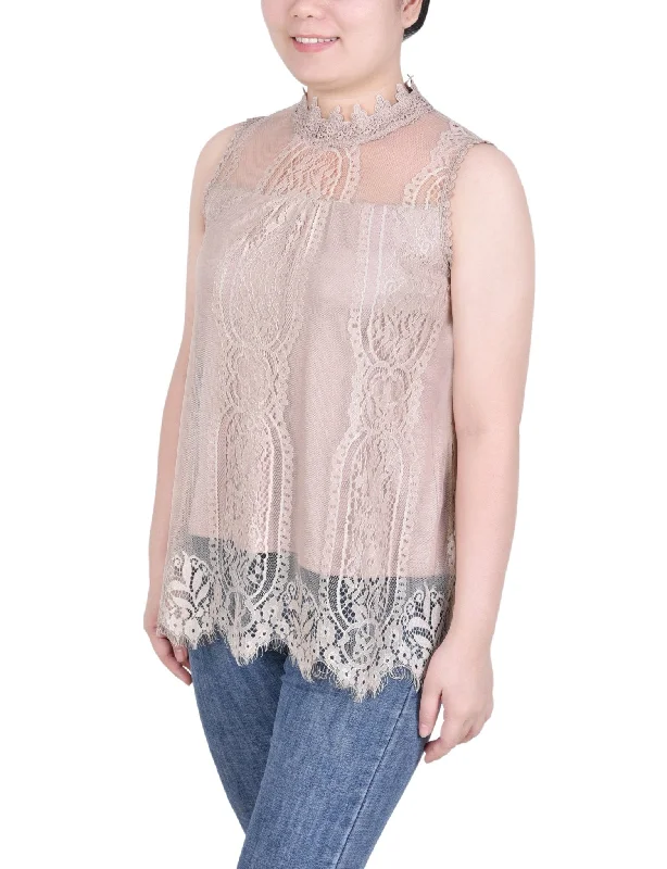 ny-collection-sleeveless-mock-neck-lace-top-petite