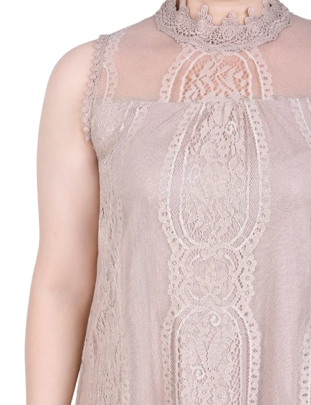 ny-collection-sleeveless-mock-neck-lace-top-petite