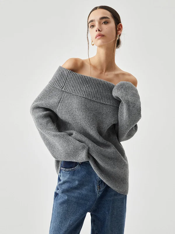 oversized-overfold-off-shoulder-knit-sweater