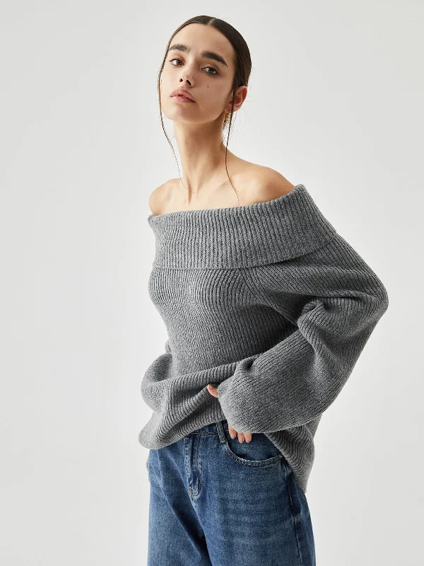 oversized-overfold-off-shoulder-knit-sweater