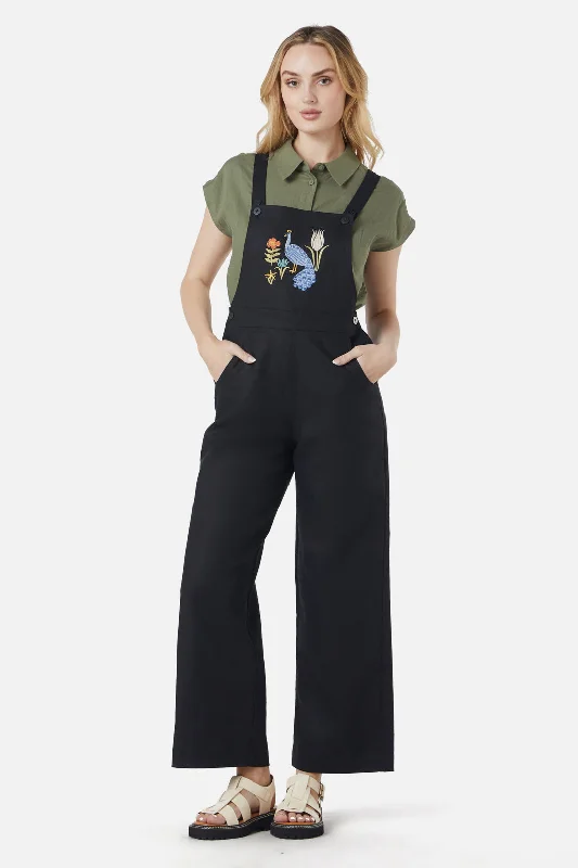 Peacock Emb Overalls