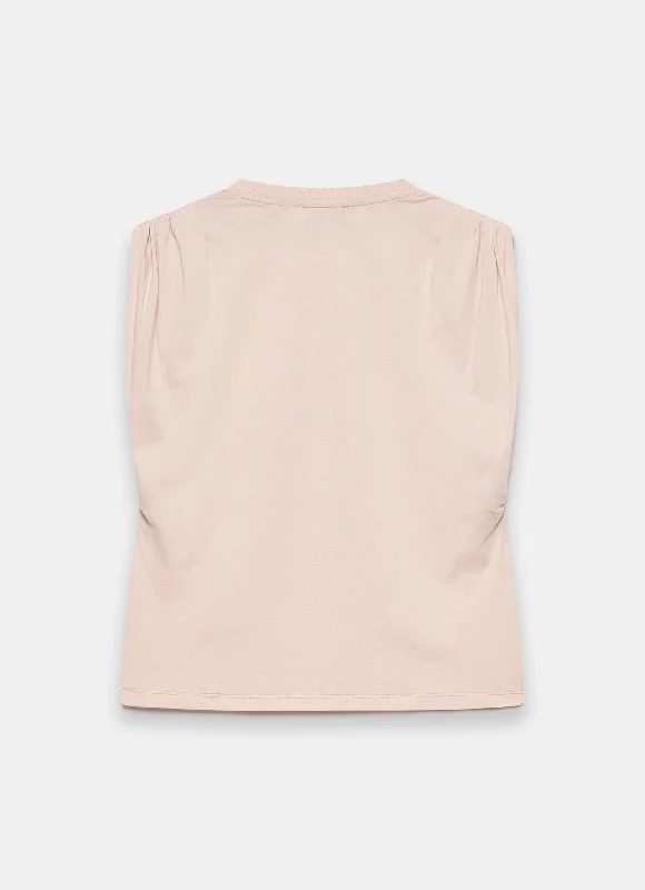 pink-ruched-shoulder-t-shirt