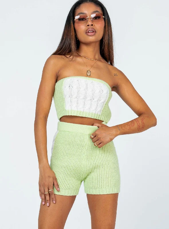 recycled-fibers-cal-cable-knit-shorts-green