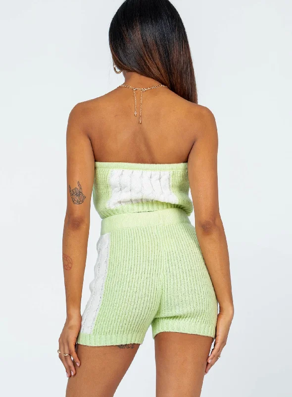 recycled-fibers-cal-cable-knit-shorts-green