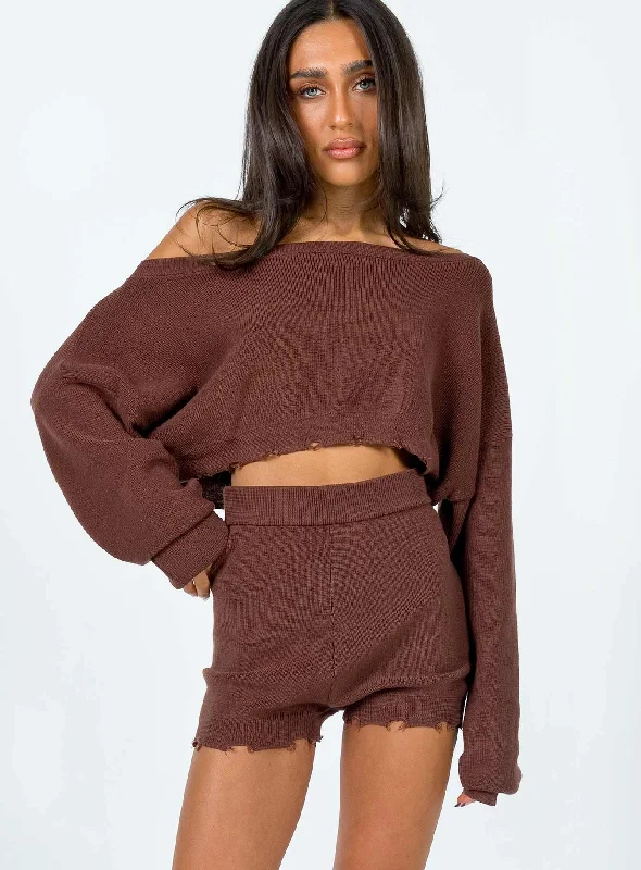 recycled-fibers-hazel-knit-shorts-brown