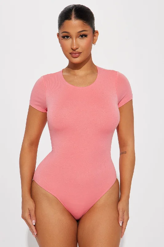 Samara Double Layered Bodysuit - Coral