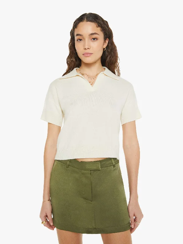 SABLYN Mirabelle Relaxed Short Sleeve Polo - Gardenia