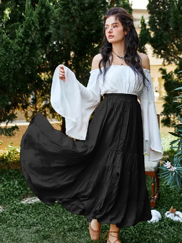 scarlet-darkness-women-renaissance-maxi-skirt-elastic-waist-front-slit-tiered-swing-skirt