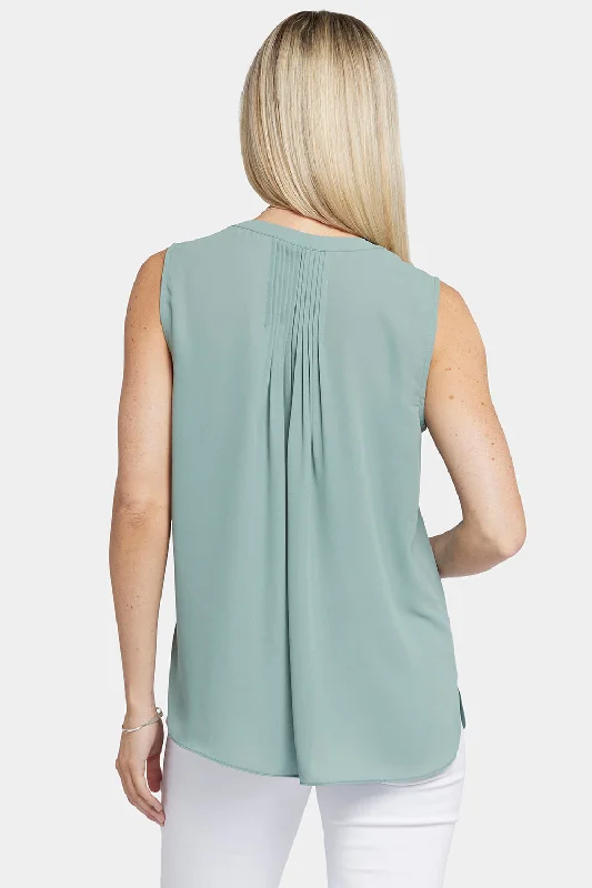 sleeveless-pintuck-blouse-lily-pad