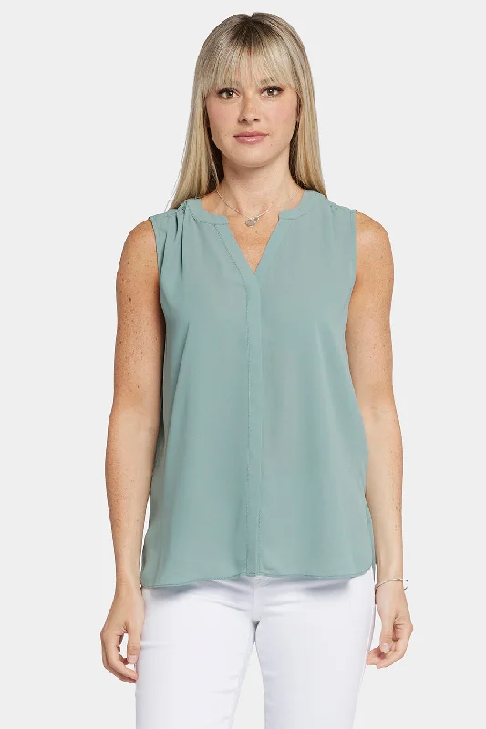 sleeveless-pintuck-blouse-lily-pad