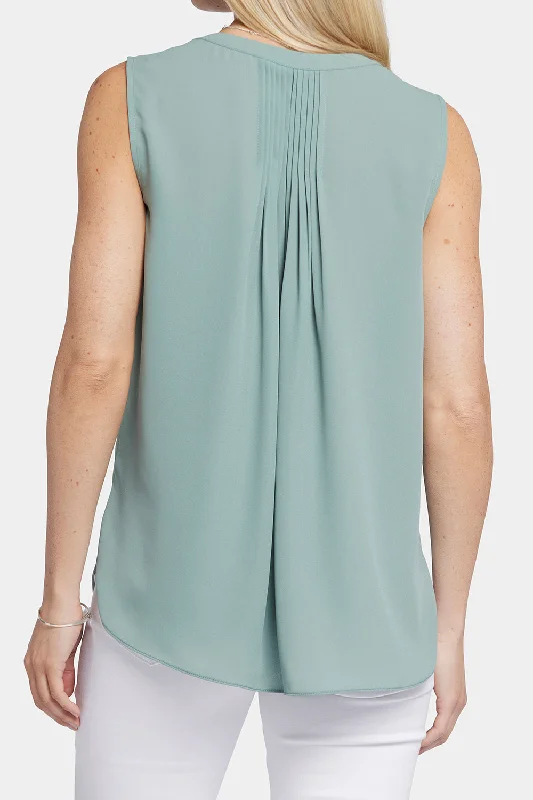 sleeveless-pintuck-blouse-lily-pad