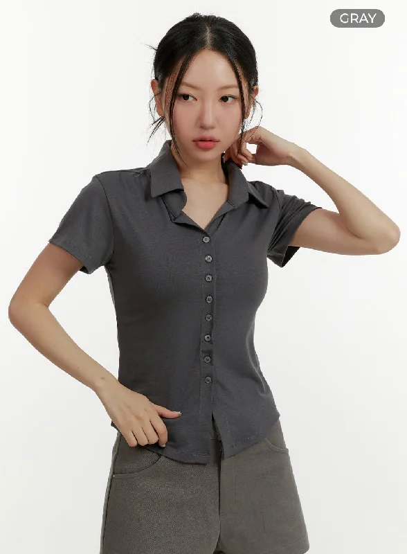 slim-fit-collar-buttoned-top-cy408