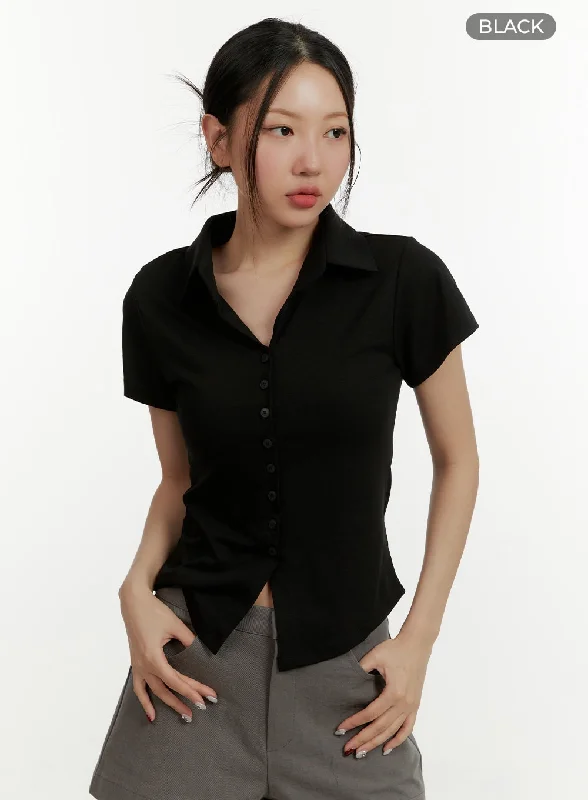 slim-fit-collar-buttoned-top-cy408