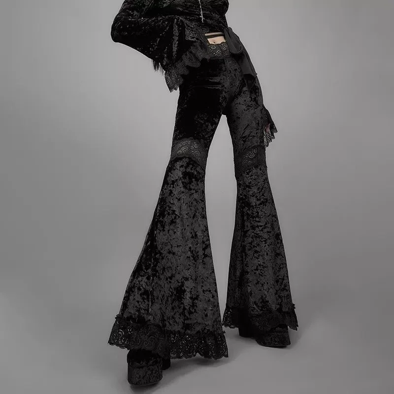 Steampunk High Waist Flare Pants